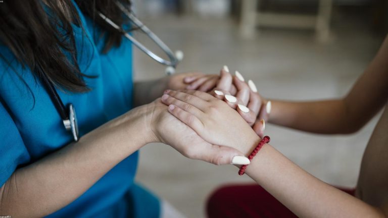 Healthcare clinic consultation scene